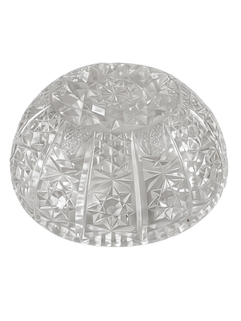 Vintage Lead Crystal Cut Glass Serving Bowl - Picture 3 of 3